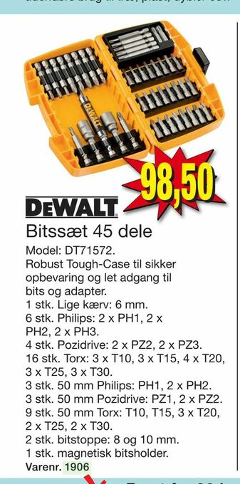 Harald Nyborg Bitssæt 45 dele tilbud