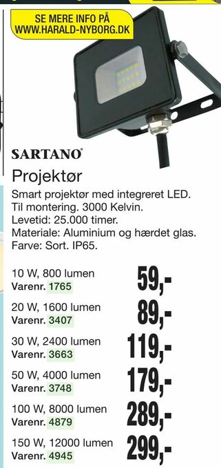 Harald Nyborg Projektør tilbud