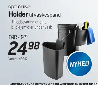 Thansen Holder til vaskespand tilbud