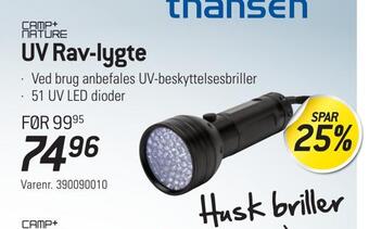 Thansen Uv rav-lygte tilbud