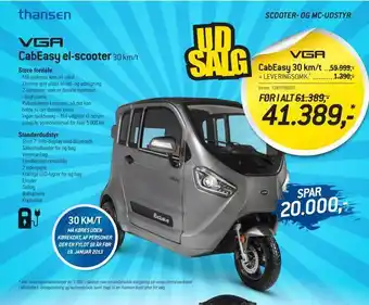 Thansen Cabeasy el-scooter tilbud