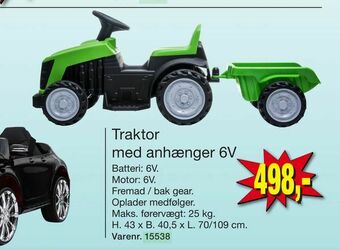 Harald Nyborg Traktor med anhænger 6V tilbud