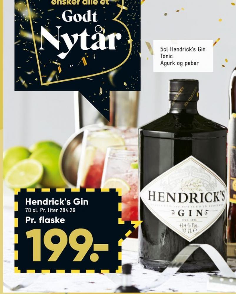 Hendricks gin tilbud hos Bilka