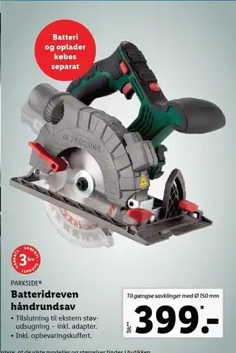 Lidl Batteridreven håndsav tilbud