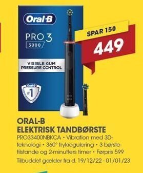 Punkt1 Oral-b elektrisk tandbørste tilbud