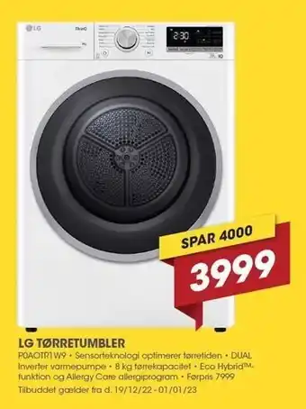 Punkt1 Lg tørretumbler tilbud