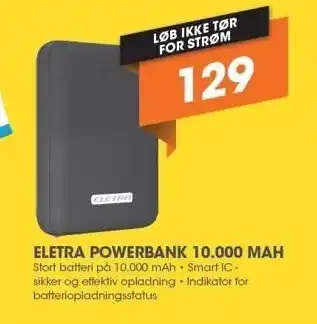 Eletra powerbank 10.000 mah