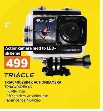 Power Triacle actionkamera tilbud