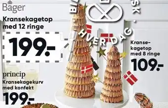 Kransekagetop m. 8 el. 12 ringe