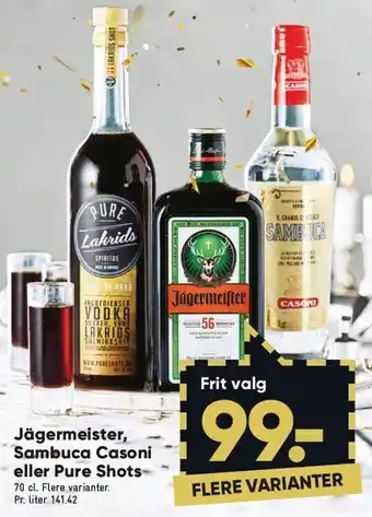 Bilka Jägermeister, sambuca el. shots tilbud