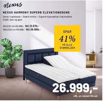 Drømmeland Nexus harmony suberb elevationsseng tilbud
