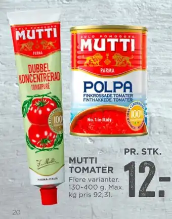 MENY Mutti tomatkoncentrat tilbud