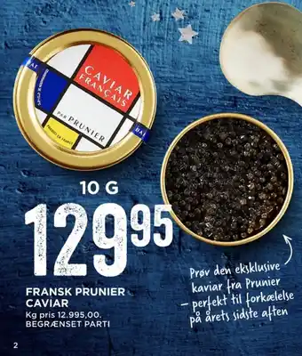 Prunier caviar kaviar
