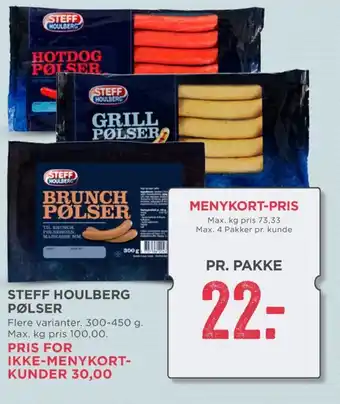 MENY Steff houlberg brunchpølser tilbud