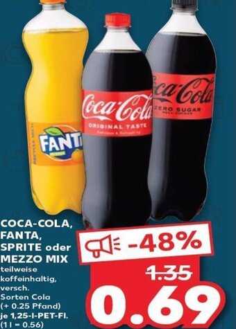 Kaufland Coca-Cola Fanta, Sprite oder Mezzo Mix tilbud