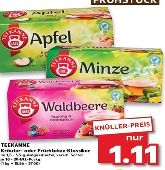 Kaufland Teekanne Kräuter- oder Früchtetee-Klassiker tilbud