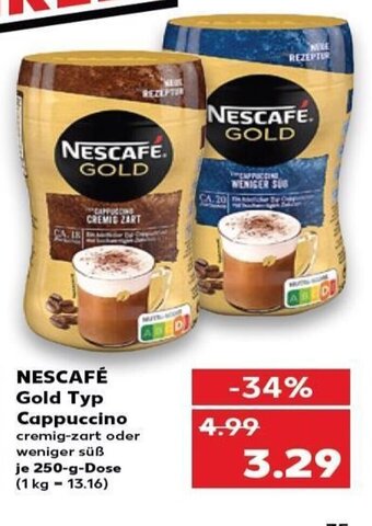 Kaufland Nescafè Gold Typ Cappuccino tilbud