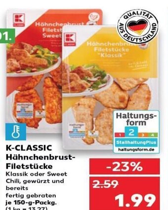 Kaufland K-Classic Hähnchenbrust-Filetstücke tilbud