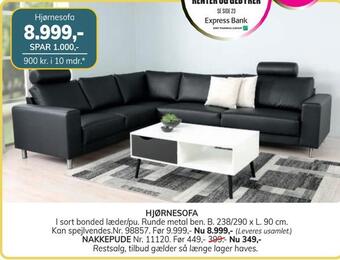 Daells Bolighus Hjørnesofa tilbud