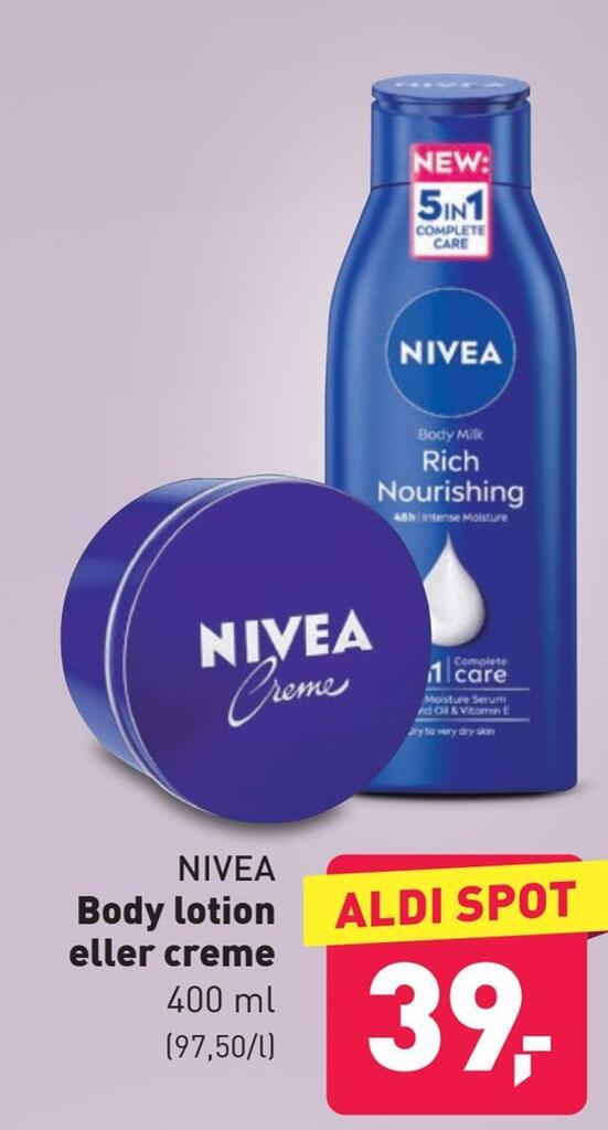 Body lotion eller creme tilbud hos ALDI