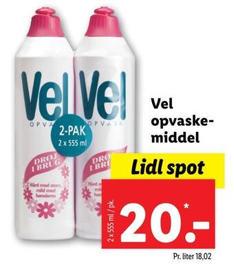 Lidl Vel opvaskemiddel tilbud