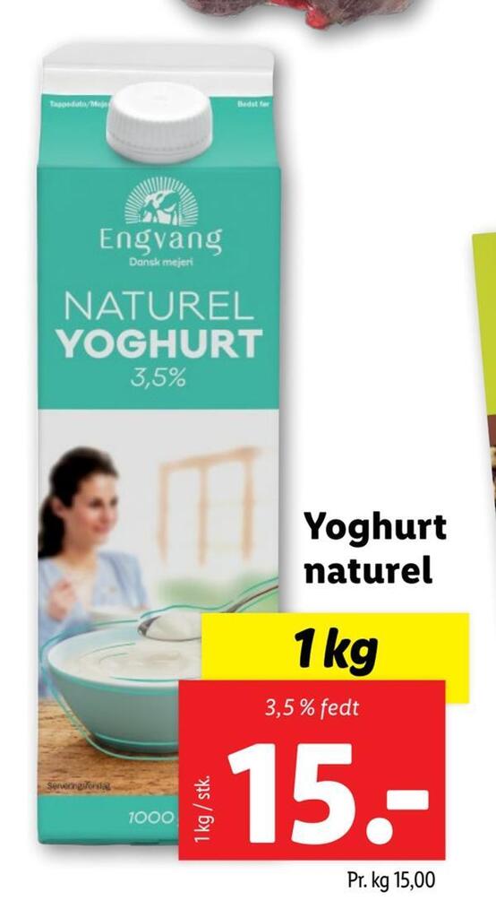 Yoghurt naturel tilbud hos Lidl