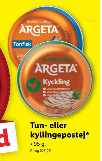 Lidl Tun- eller kyllingepostej tilbud