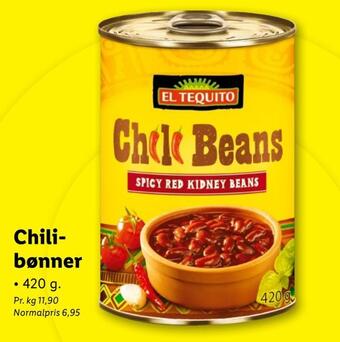 Lidl Chili bønner tilbud