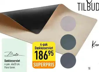 Imerco 4-pak dækkeserviet tilbud