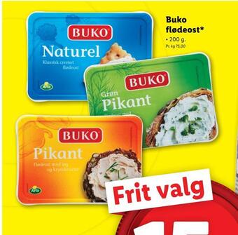 Lidl Buko flødeost tilbud