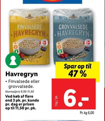 Lidl Havregryn tilbud