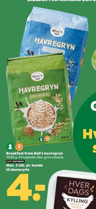 Breakfast from bell's havregryn