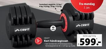 Lidl Kort håndvægtssæt tilbud