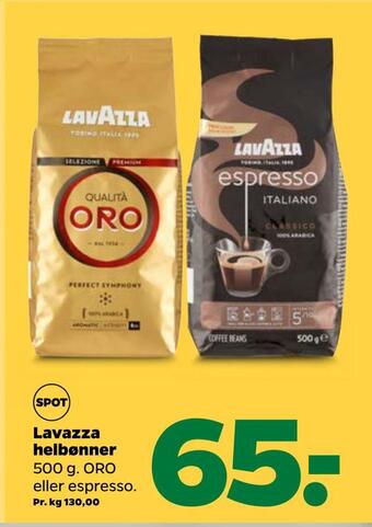 Netto Lavazza helbønner tilbud