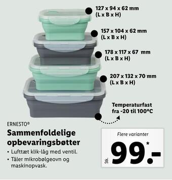 Lidl Sammenfoldelige opbevaringsbøtter tilbud