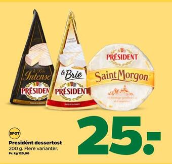 Netto Presidént dessertost tilbud