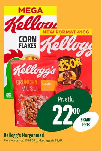 Min Købmand Kellogg's morgenmad tilbud