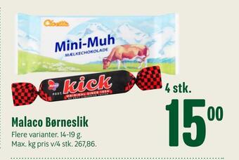 Min Købmand Malaco børneslik tilbud