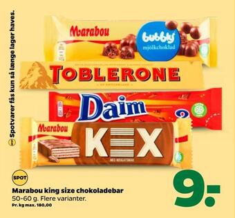Netto Marabou king size chokoladebar tilbud