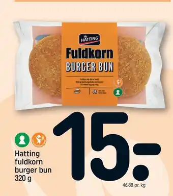 REMA 1000 Hatting fuldkorn burger bun tilbud