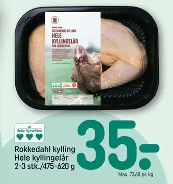 REMA 1000 Rokkedahl kylling hele kyllingelår tilbud