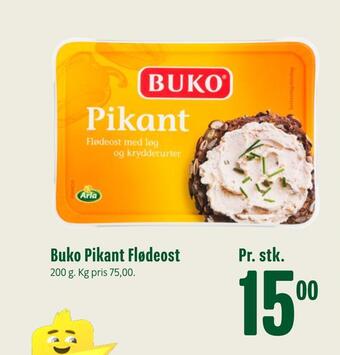 Min Købmand Buko pikant flødeost tilbud
