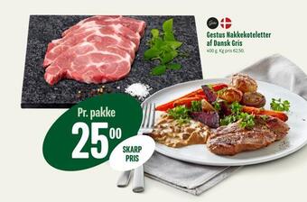 Min Købmand Gestus nakkekoteletter af dansk gris tilbud