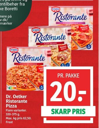 SPAR Dr. oetker ristorante pizza tilbud