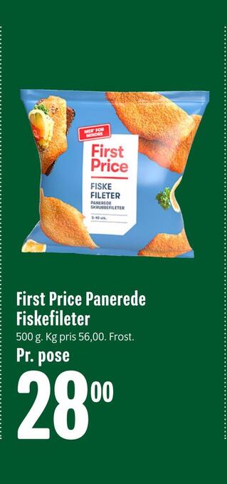 Min Købmand First price panerede fiskefileter tilbud