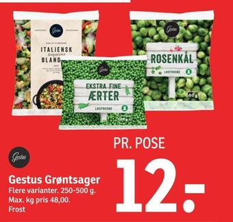 SPAR Gestus grøntsager tilbud