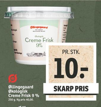 SPAR Øllingegaard økologisk creme frisk 9 % tilbud