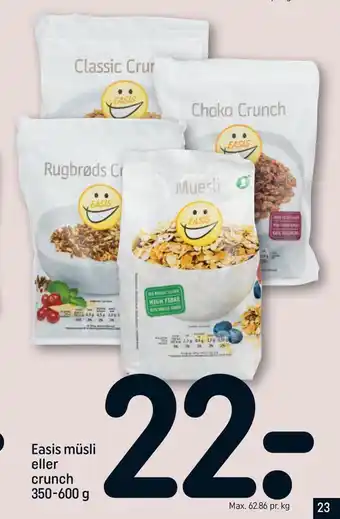 REMA 1000 Easis müsli eller crunch tilbud