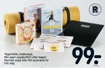 Yogamåtte, badevægt, min egen yogakuffert eller bøger: hormon yoga eller dit suveræne liv
