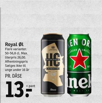 SPAR Royal øl tilbud